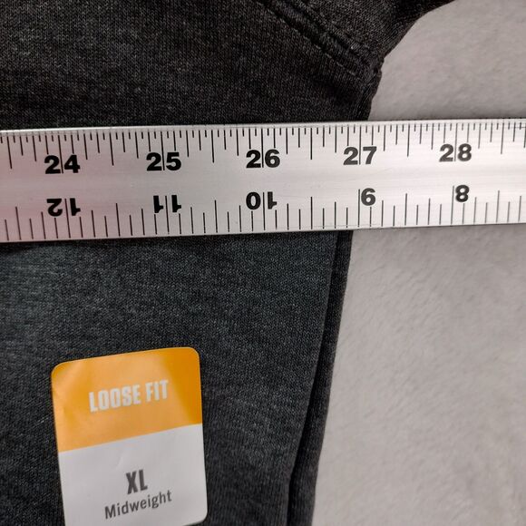 Carhartt Hoodie Men XL Gray Loose Fit Midweight Sweatshirt Pullover K121 NEW - Picture 7 of 10